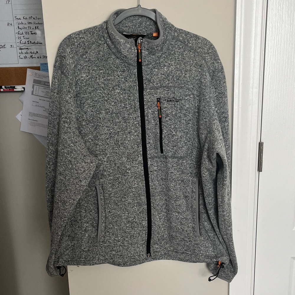XL, Orvis, Full-Zip Fleece Sweater Jacket (Discolored)
